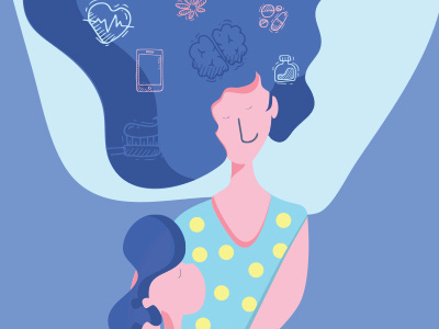Un mar de ideas characters feelings illustrations loving mother women