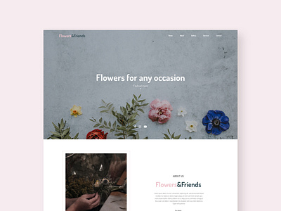 Flowers&Friends - Florist portfolio landing page