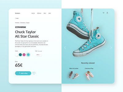 Daily UI 012 - E-Commerce Shop converse daily ui daily ui 012 dailyui dailyuichallenge design ecommerce shop product page shoe shop ui ui ux ui design