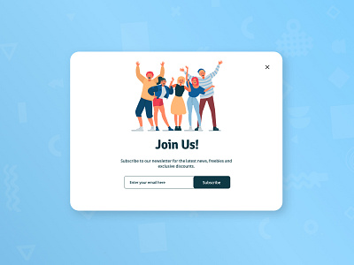 Daily UI 016 - Pop-Up / Overlay daily ui daily ui challenge dailyui dailyui016 dailyuichallenge design minimalistic overlay pop up subscribe form ui ui ux ui design web