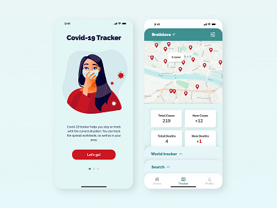 Daily UI 020 - Location Tracker app design covid 19 covid19 daily ui dailyui dailyui020 dailyuichallenge design location tracker staysafe ui ui design ux