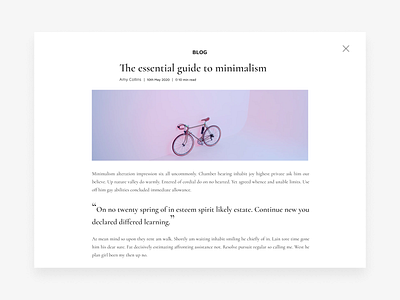 Daily UI 035 - Blog post
