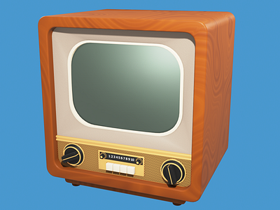 Stylized old TV