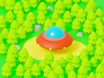 UFO in the forest