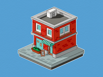 Just art 3d art b3d blender building cartoon design illustration isometric render