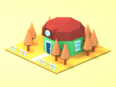 Random lowpoly house №2