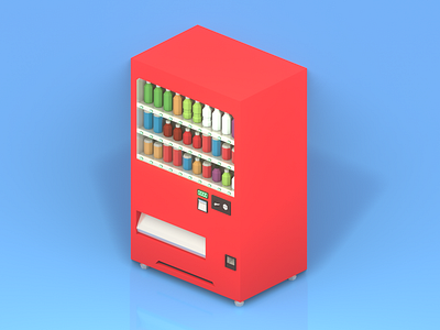 Lowpoly Japanese vending machine 3d 3d art art b3d blender blender3d isometric japan japanese low poly lowpoly lowpolyart machine render vending machine