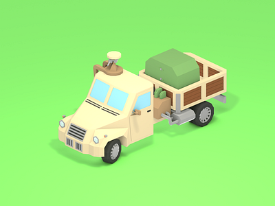 Lowpoly Van from Ex Machina/Hard Truck Apocalypse game 3d 3d art art b3d blender car fan art illustration isometric lowpoly render