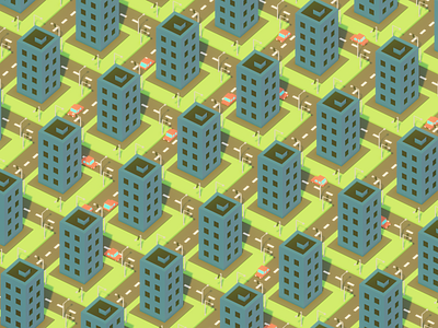Pattern city 3d art b3d blender building city cityscape illustration isometric lowpoly render