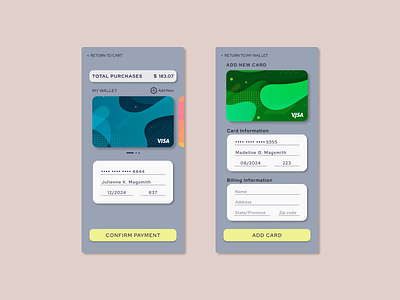 Daily UI Challenge #2: Credit Card Checkout dailyui dailyuichallenge ui design