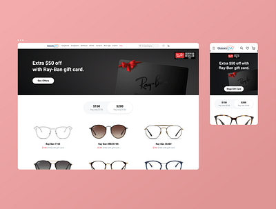 Ray-Ban gift card experience. branding design graphic design logo typography ui ux