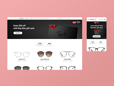 Ray-Ban gift card experience.