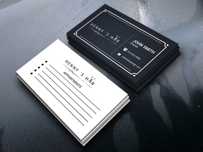 barber business card