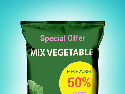 vegetable Packaging branding design clean cmyk color creative design etc