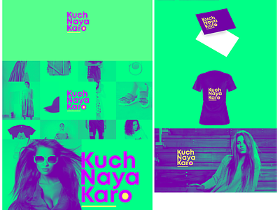 Branding Kuch Naya karo brand identity branding design illustration minimal typography vector