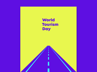 World tourism day design flat illustration minimal poster design typography vector