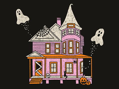 Haunted House design ghost halloween haunted house house illustration october procreate spooky truegrit