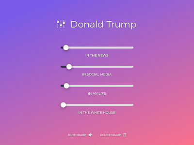 Daily UI #007 - Settings 007 challenge daily dailyui donald trump mute politics settings sketch sketchapp trump