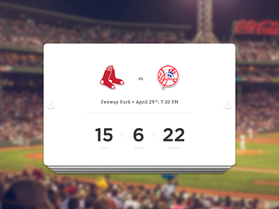 Daily UI #014 - Countdown Timer 014 baseball boston challenge countdown daily dailyui red sox sketch sketchapp timer