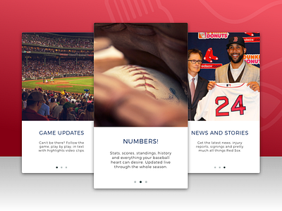 Daily UI #023 - Onboarding 023 app baseball challenge daily dailyui intro onboarding presentation red sox sketch sketchapp