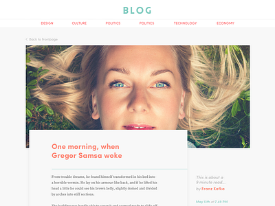 Daily UI #035 - Blog Post