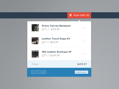 Daily UI #058 - Shopping Cart