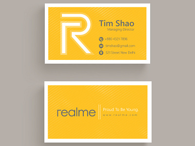 Business Card For Realme branding businesscard card realme rebranding