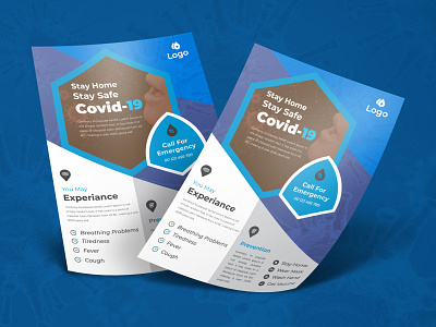 Covid-19 Coronavirus Customizable Flyer Design Template