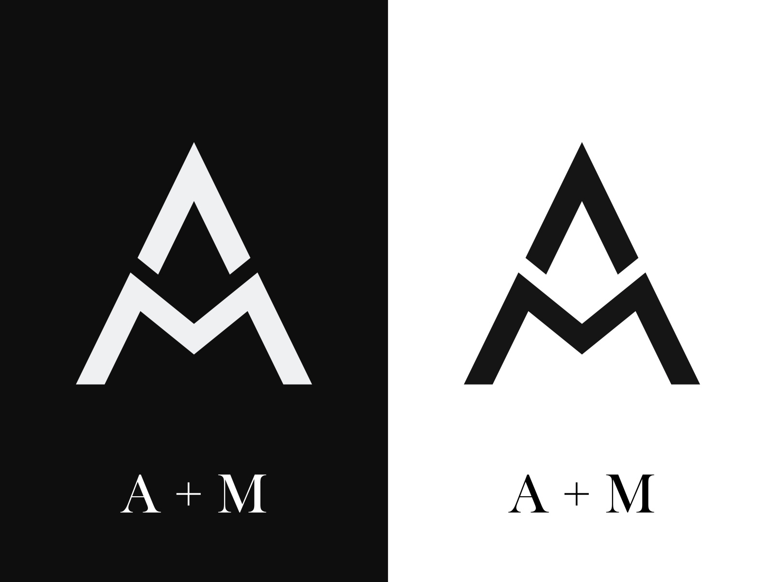 A+M Logo Design. by Atif Khan on Dribbble