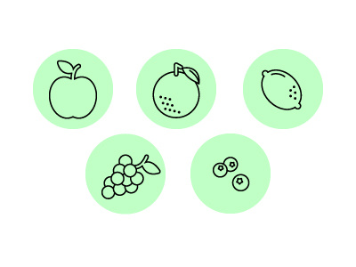 Tootie Frooties designscout pixel web icons illustration icon icons fruits