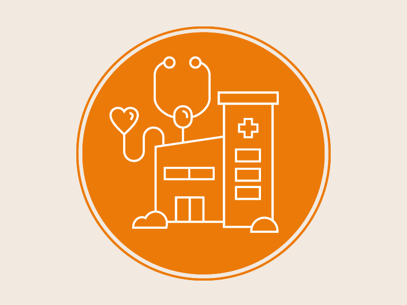 Industry Icons casino hotel restaurant bars food education healthcare orange industries website icons illustration icon