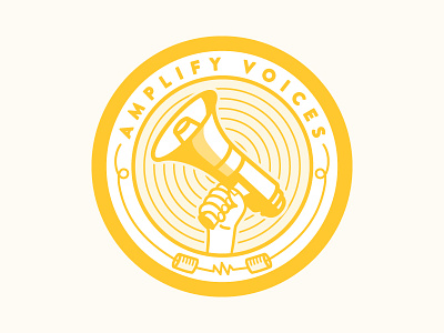 Amplify Voices Badge badge designscout empowerment icon revolution revolutionary scout shout