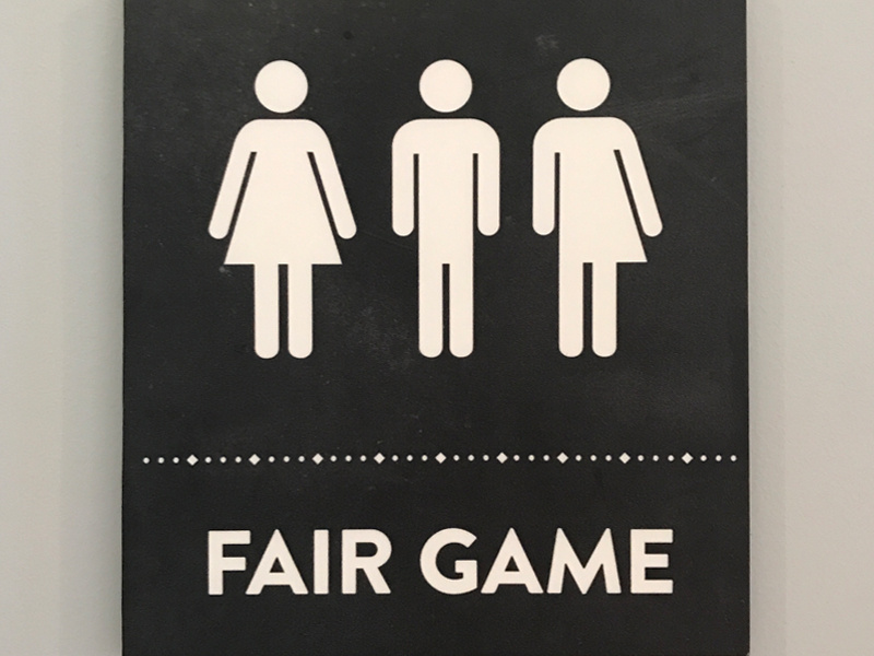 Fair Game inclusive bathroom restroom bathroom inclusive