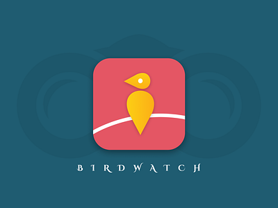 App Icon Design for BIRDWATCH abstract app bird challenge clean colourful concept daily ui 005 dailyui design geometry interface minimal product product design shapes ui ui ux ui design user experience
