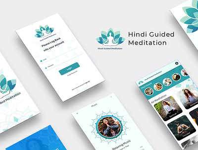 Yoga Meditation Application andriod branding color illustrator meditation mobile app peace photoshop sound ui yoga