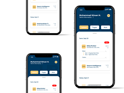 Pengatur Jadwal UB 2 Kediri app flat minimal mobile ui ui ux web