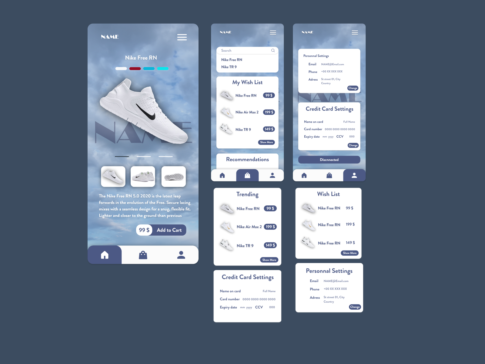 Shoes Mobile App by Hamza Bouguerch on Dribbble