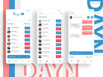 DAYN mobile app app design flat icon logo logodesign mobile mobile design typography ui uiux ux ux design