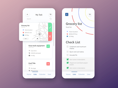 Shopping Tasks Mobile-App-UI
