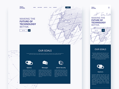 Tech Future landing page UI