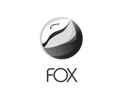 FOX black white branding design flat fox illustration logo logodesign