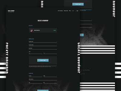 Create A Roundup branding dark event form non profit nonprofit profile register sign up