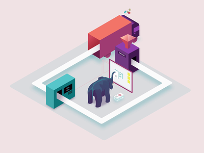 Pachyderm - Data Lineage ai animation data datascience gsap isometric motion saas svg website