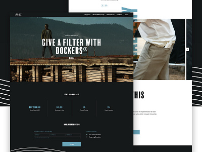 Waves + Dockers community donation landing page non profit nonprofit