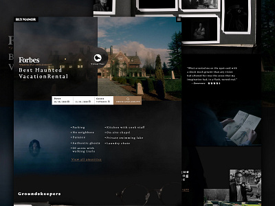 Bly Manor - Mocktober halloween landing mocktober rental ui ux vacation