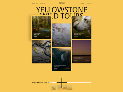 Yellowstone Wild Tours clean landing nature tourism tours travel type ui wildlife