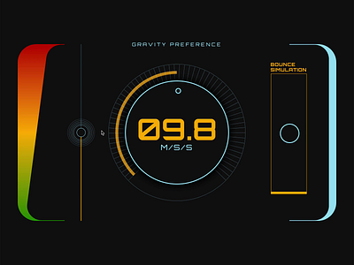 Gravity Preference dashboard form gravity interface motion tech