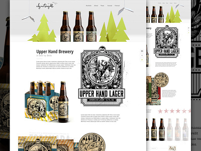 Upper Hand beer branding brewery case study elegant seagulls label design logo packaging texture