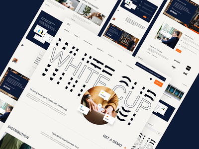 White Cup Concept enterprise landing sas software ui website