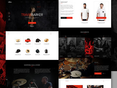 Zildjian Full cymbals dark design drums e commerce elegant seagulls music shop store web zildjian